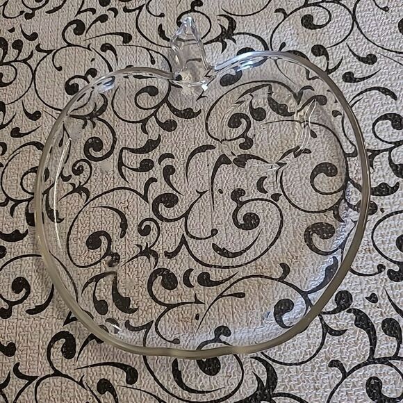 Glass Pumpkin Snack Plate #5 - Picture 1 of 3